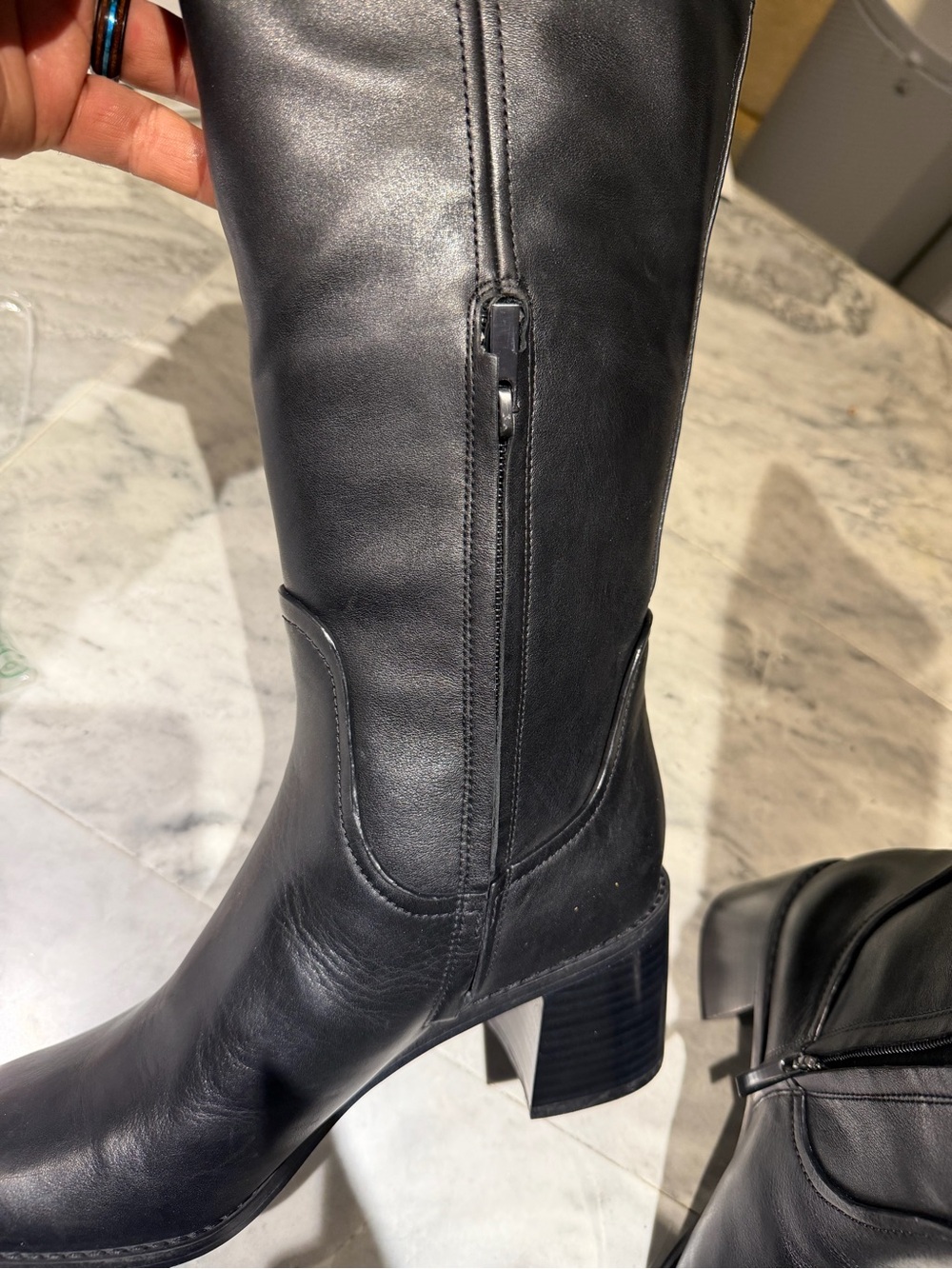 27 EDIT Black Leather Boot Interior with Branded Insole new no (box) - Picture 6 of 7